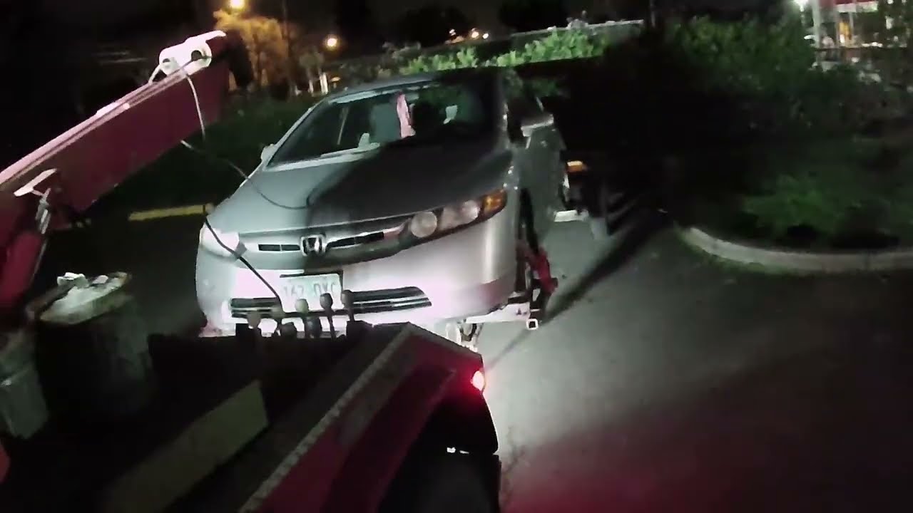 Mark's Towing & Roadside, towing a 2008 Honda Civic