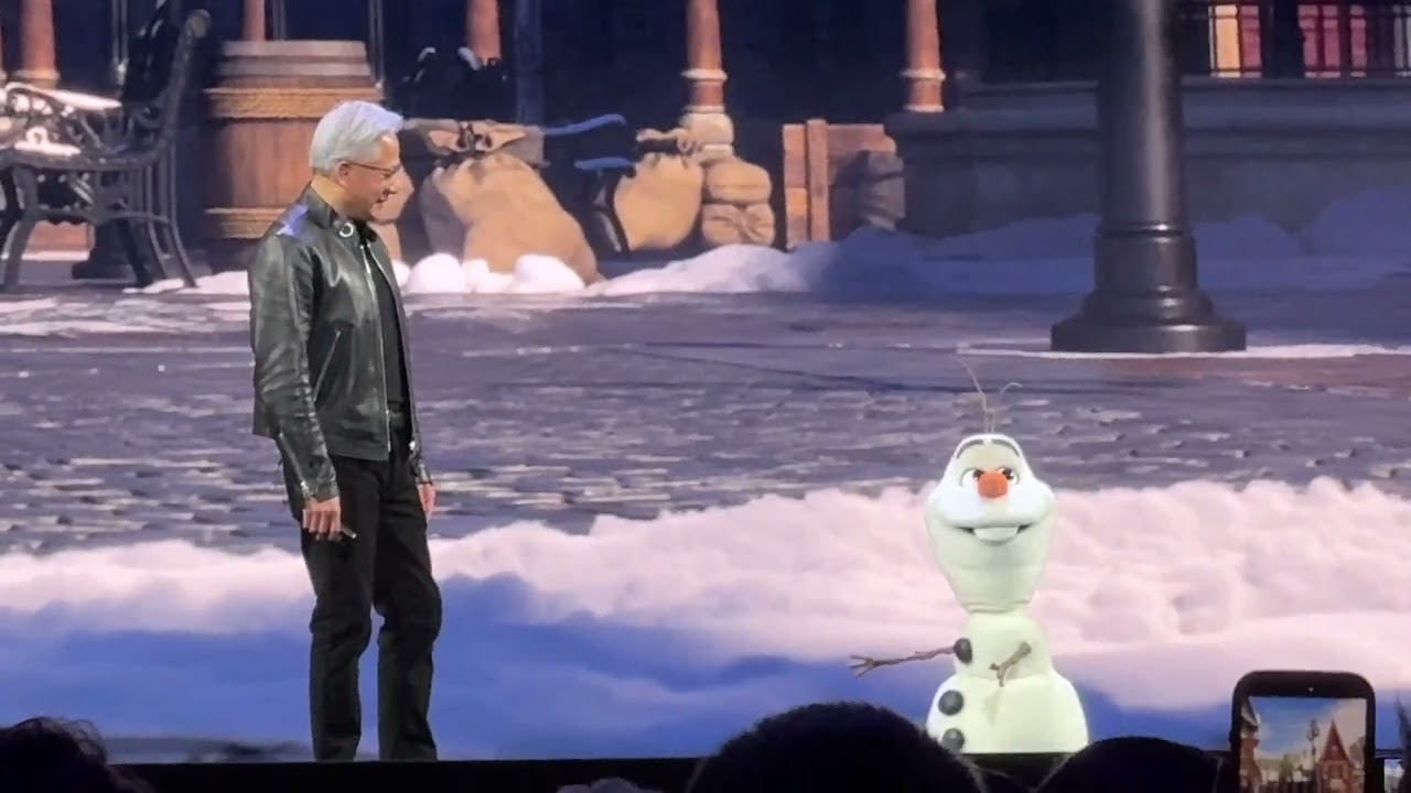 Disney's Olaf Meets NVIDIA CEO at GTC 2026 Keynote ディズニーの
