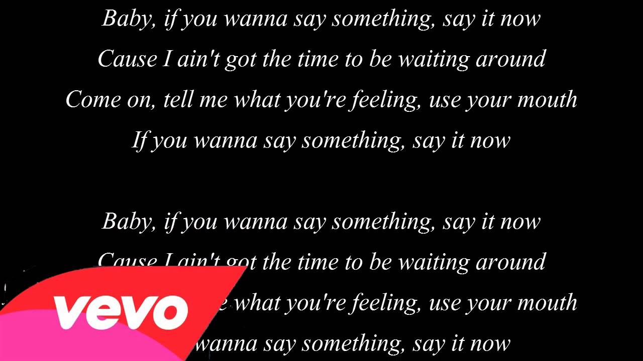 Say Something Karen Harding Lyrics YouTube