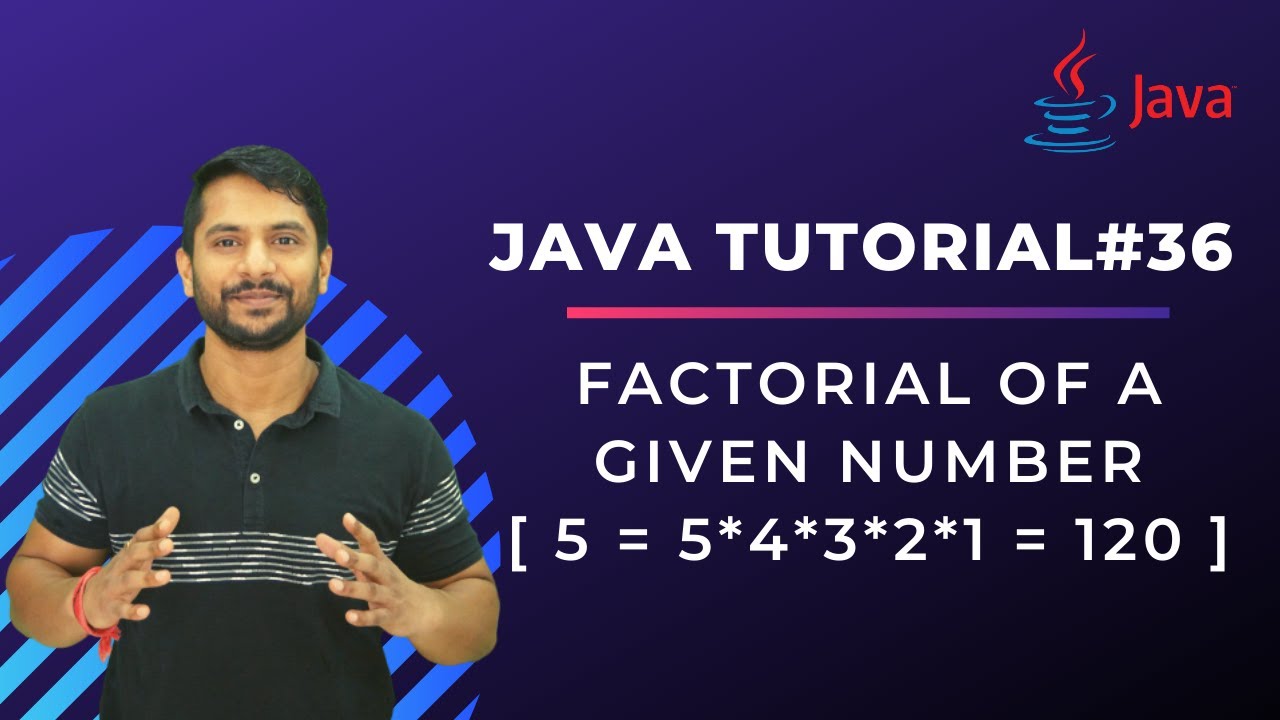 Java Program to Find Factorial of a Number - In Hindi - YouTube