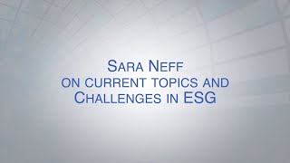 Sara Neff talks GRESB and the Challenges in ESG