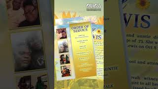 Vernell Lewis Funeral Program Design - Large Single Fold