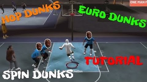 NBA 2K19-HOW TO DO EURO, HOP, SPIN DUNKS 🧀🔥