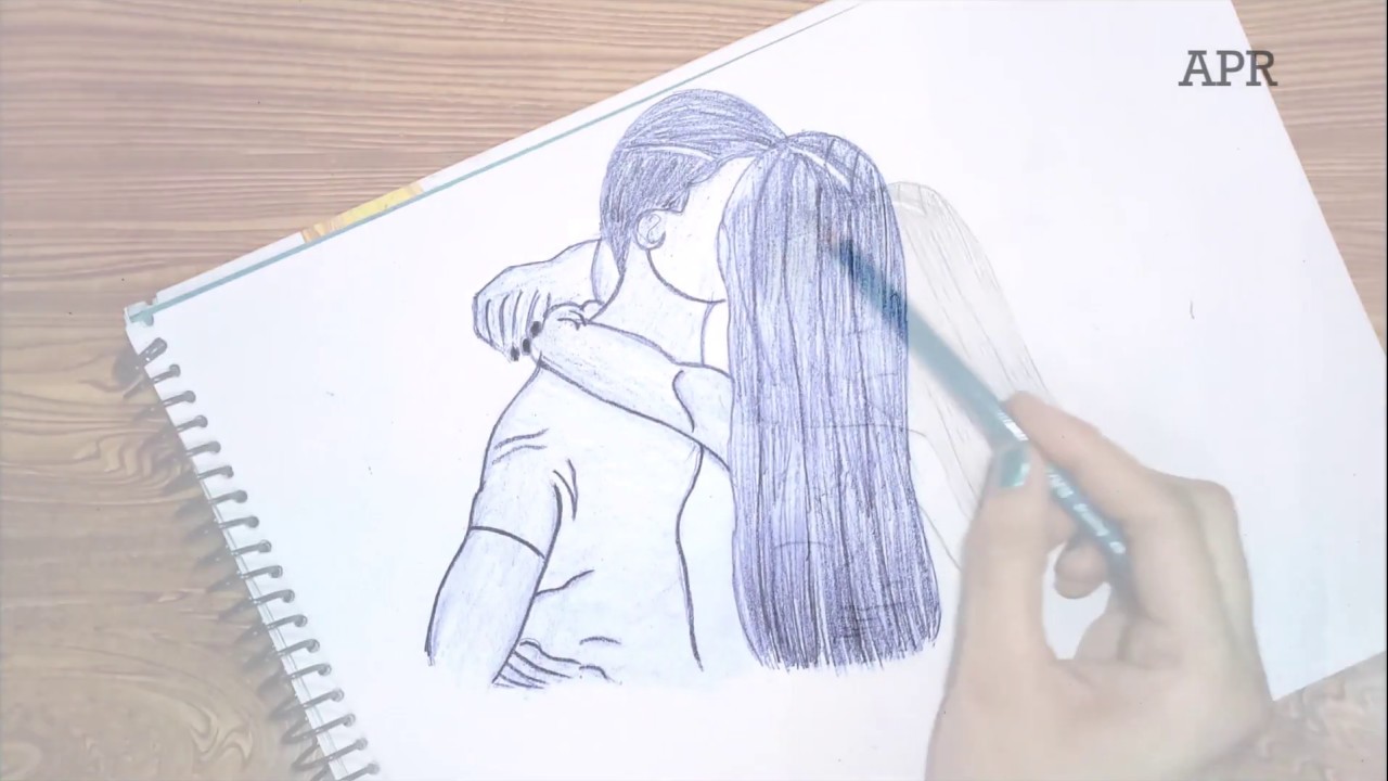 38 Sketch Drawing Of Girl And Boy Hugging