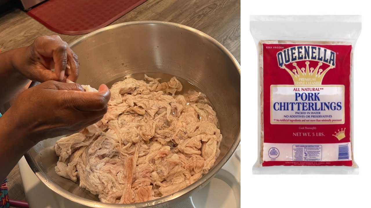 HOW TO CLEAN CHITTERLINGS  QUEENELLA PORK CHITTERLINGS 