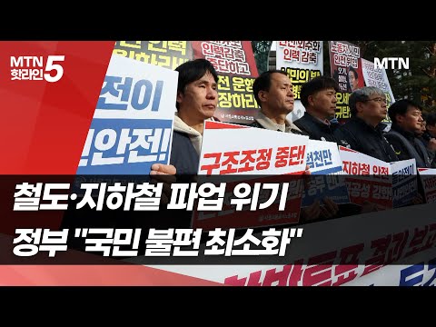 철도·지하철 파업 위기… 정부 “국민 불편 최소화”  / 머니투데이방송 (뉴스)