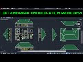 Side Elevation Made Easy in AutoCAD (Front Elevation Covered)