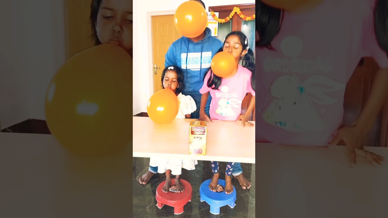 Dad vs. Daughters Funny Balloon Challenge 🎈 🤣 😆 