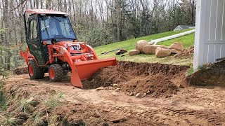 Carving A Hillside With 22 HP  Kubota BX23S