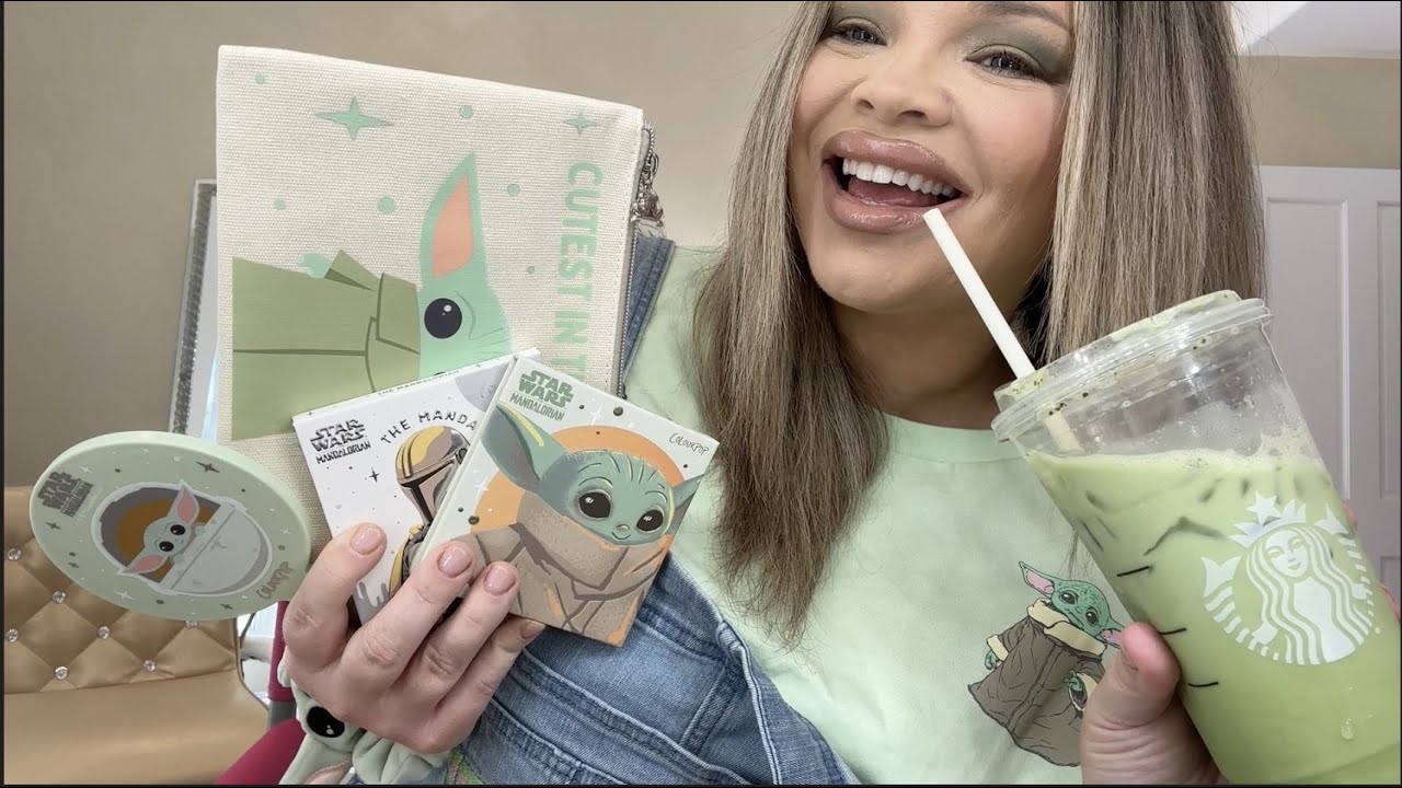 ASMR lofi get ready with me! (doing my face with baby Yoda makeup) EVERYTHING IS GREEN!