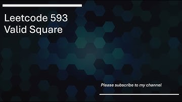 Leetcode 593  Valid Square
