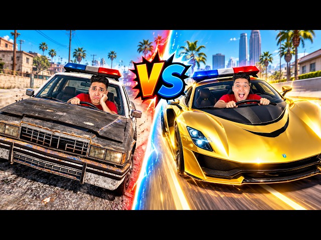 تحدي سيارة الشرطة الفقيرة ضد سيارة الشرطة الغنية في GTA 5! 🚓🔥