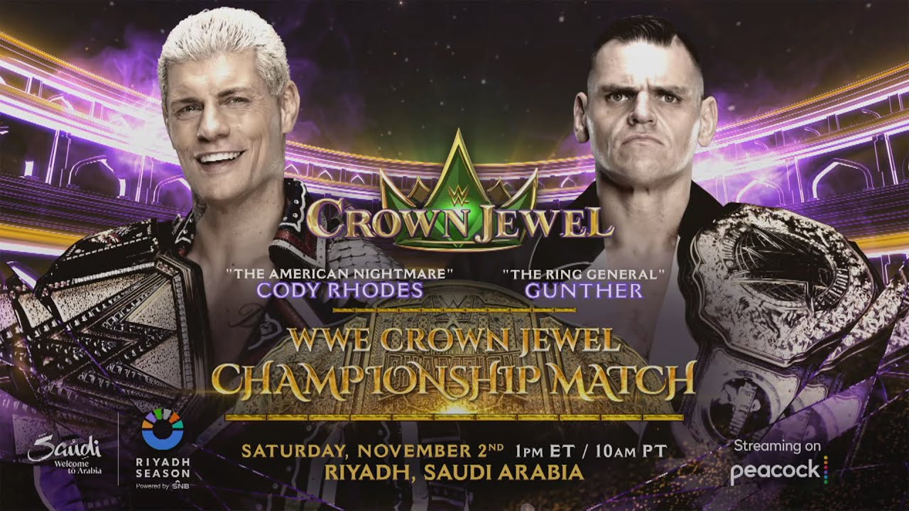 Cody Rhodes vs Gunther (Crown Jewel Championship Match): WWE Crown ...