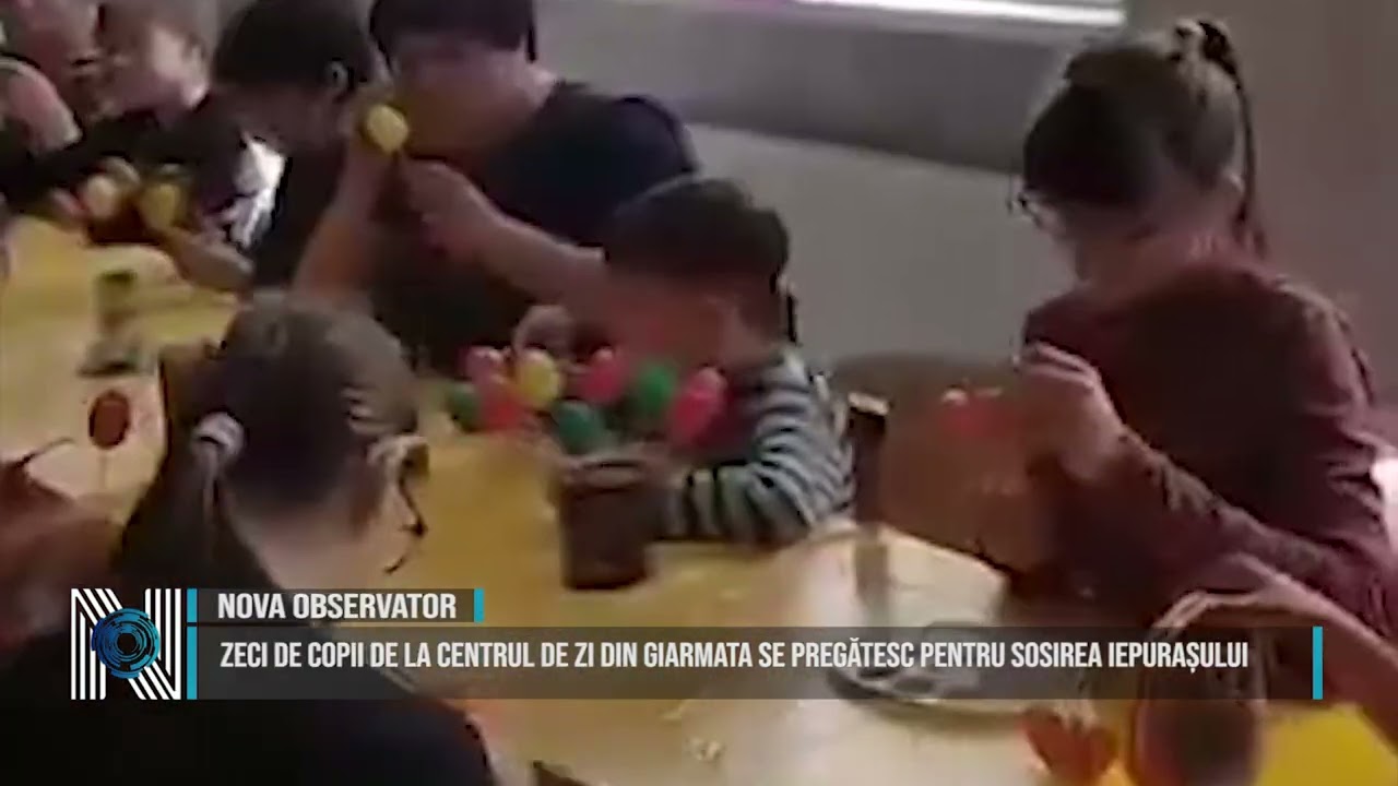 Zeci de copii de la Centrul de zi din Giarmata se pregătesc pentru sosirea Iepurașului