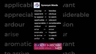 Synonym Words Expanding #englishvocabulary #wordwonders #synonym #synonymous #synonyms #words #ielts