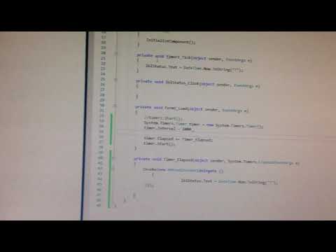 Visual studio digital clock