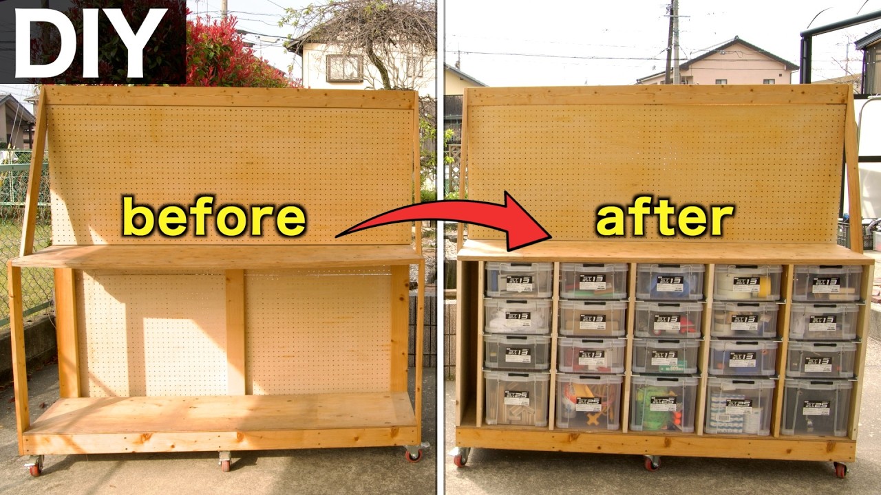 【最強収納】棚DIY|大量の工具を"完璧に納める"