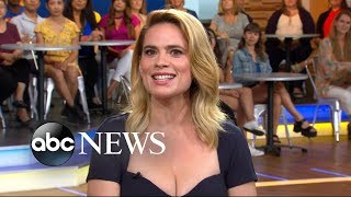 Hayley Atwell discusses the new 'Christopher Robin' film live on 'GMA'