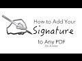 How to Add You Signature to Any PDF Document (On the Mac)