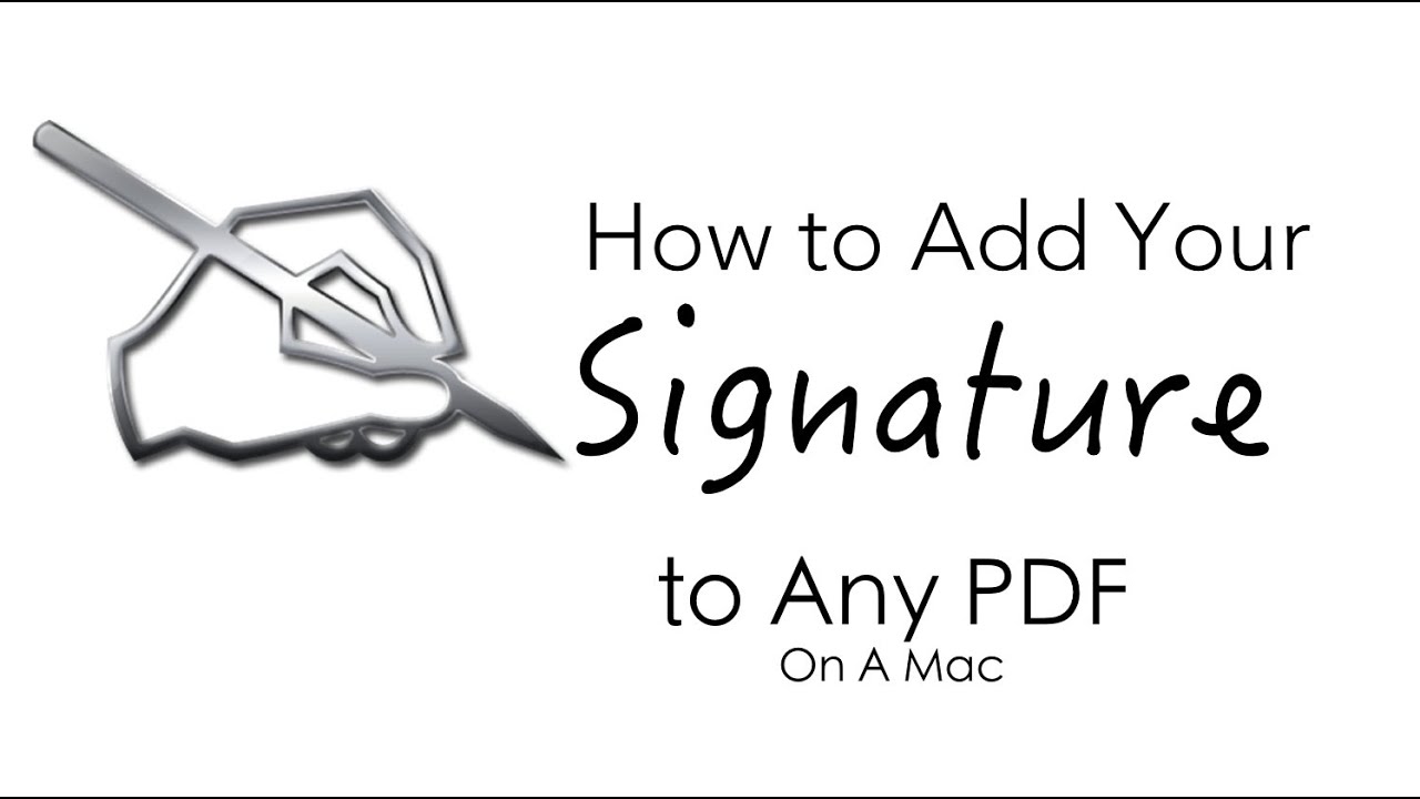 How do you put your signature on a PDF document?