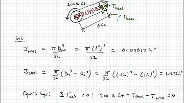 Mechanics of Materials - Video 73:  Statically Indeterminate Torque-Loaded Shaft Example 2
