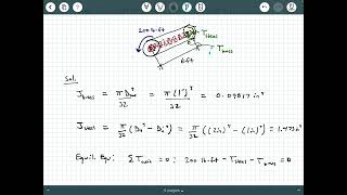 Mechanics of Materials - Video 73:  Statically Indeterminate Torque-Loaded Shaft Example 2