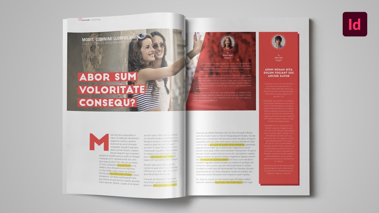 Free Indesign Fashion Magazine Template Youtube