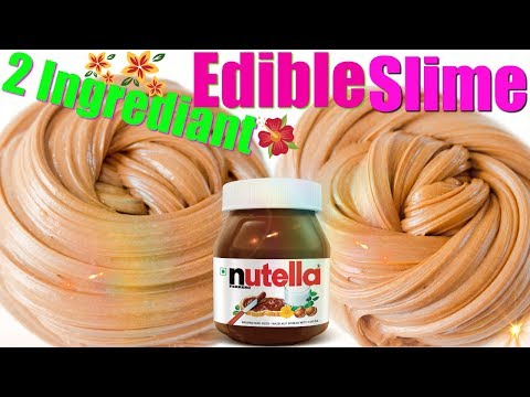 Edible Slime Two Ingredient Nutella Slime ( Fast, Fun Fix Friday) Edible Nutella Slime