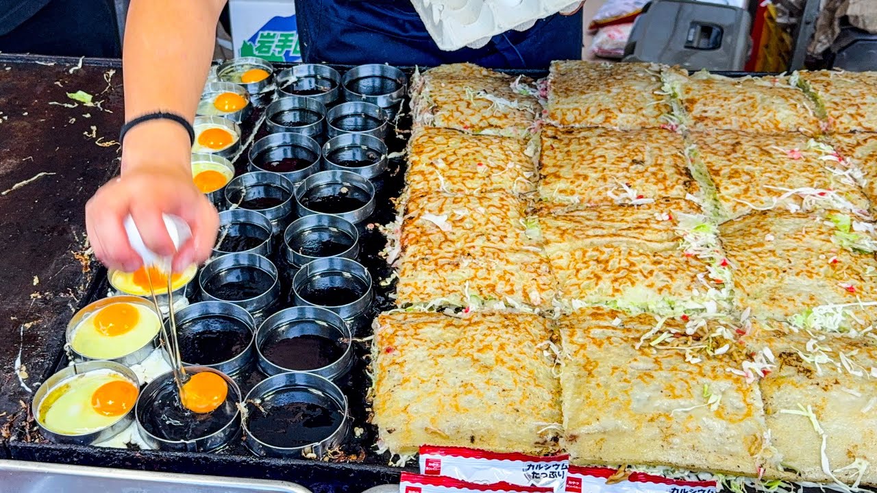 売れてます 600幅 プレス鉄板 鉄板焼き 屋台 催事場 お好み焼きそば タコス 忙しいお好み焼き屋台 - YouTube