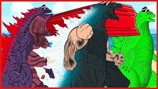 Rainbow GODZILLAmonarch x Kong Godzilla AMONGUS: Monsterverse Who Win? EVOLUTION Animation Cartoon 2