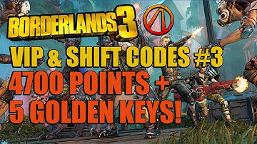 Borderlands 3 VIP & Shift Codes #3 Over 4500 Points and 5 Golden Keys!