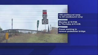 I-90 east ramp to Rte. 33 west ramp closed this week