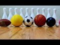 Learn Different Sport Ball Names with Big Bowling Pins
