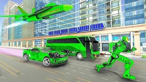 Fight On Town Sky Car Fight Army Bus Robot Car Transformation Game Android Gameplay
