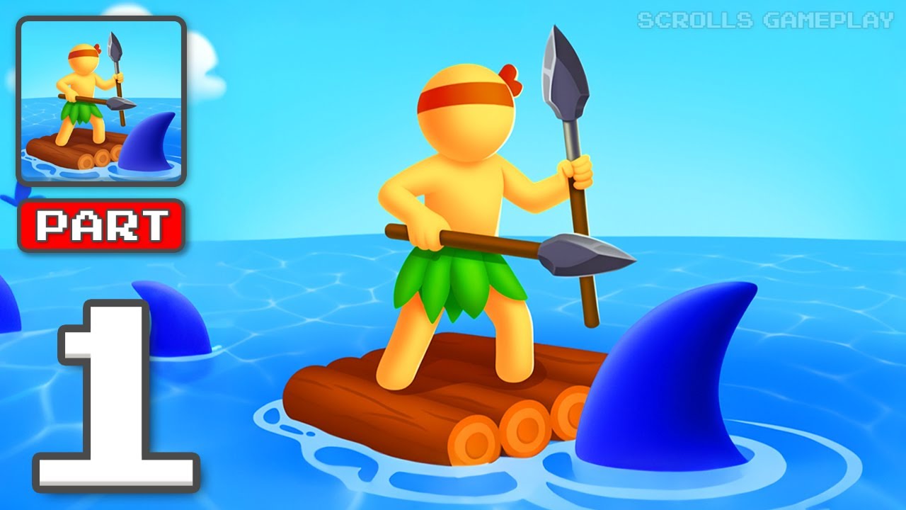 Raft Survivors - Gameplay Walkthrough Part 1 - Build A Floating Base (iOS, Android)