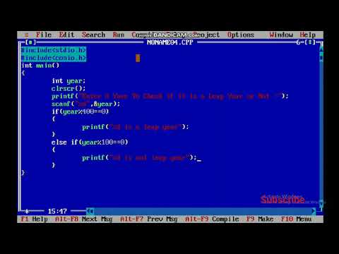 how to check leap year (c program)