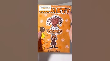 inside out 2 anxiety blind bag 🧡#craft#papercraft#insideout2#diy #asmr#blindbag#insideout #unboxing