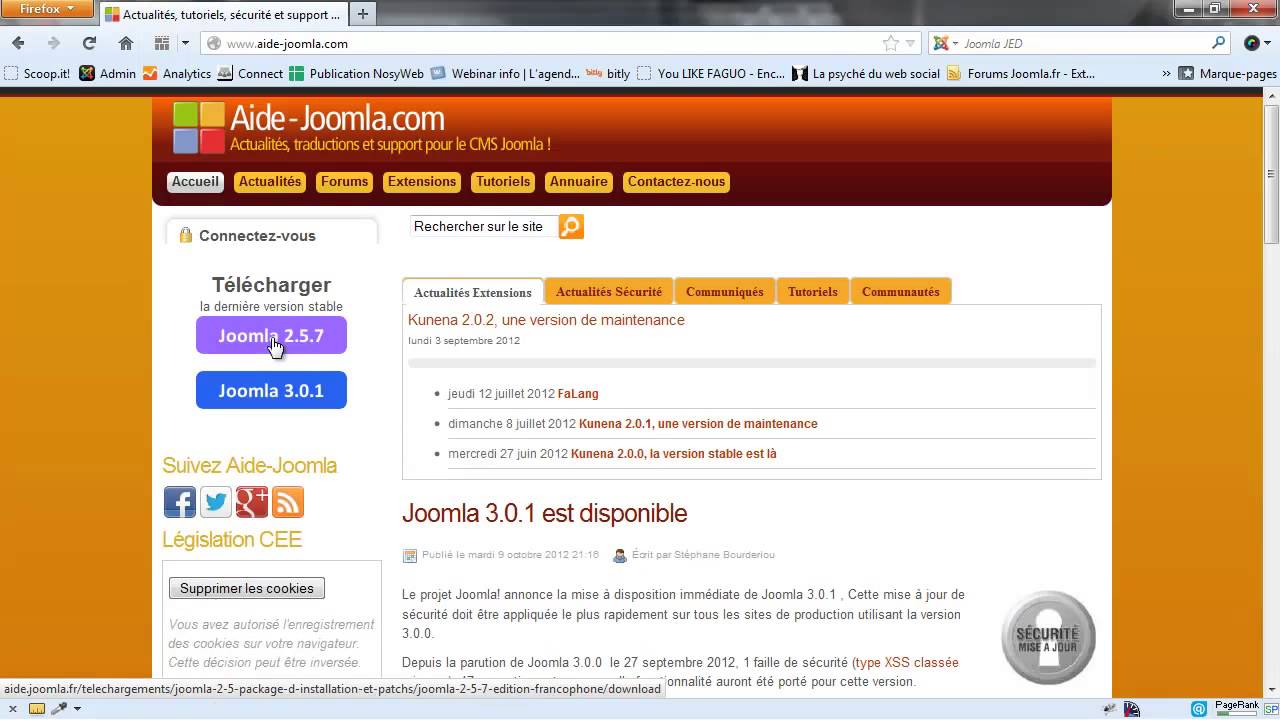 Formation Joomla 3.0 - Les ressources pour Joomla