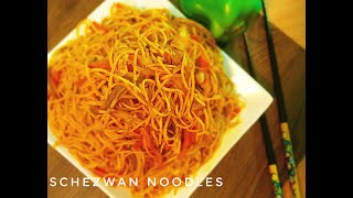 Schezwan Veg Noodles- Schezwan Noodles recipe-Spicy Schezwan Noodles- How to make Schezwan Noodles