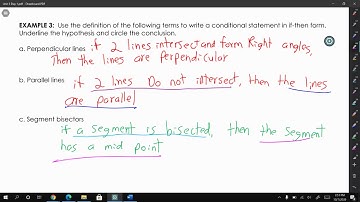 Geometry Unit 3 Day 1: Conditional Statements