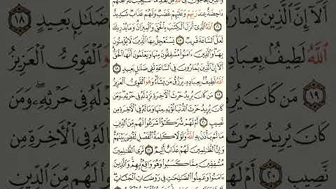 سوره الشورى / تدبر الوجه الثالث من ايه 16 الى ايه 22 تربيط ومتشابهات