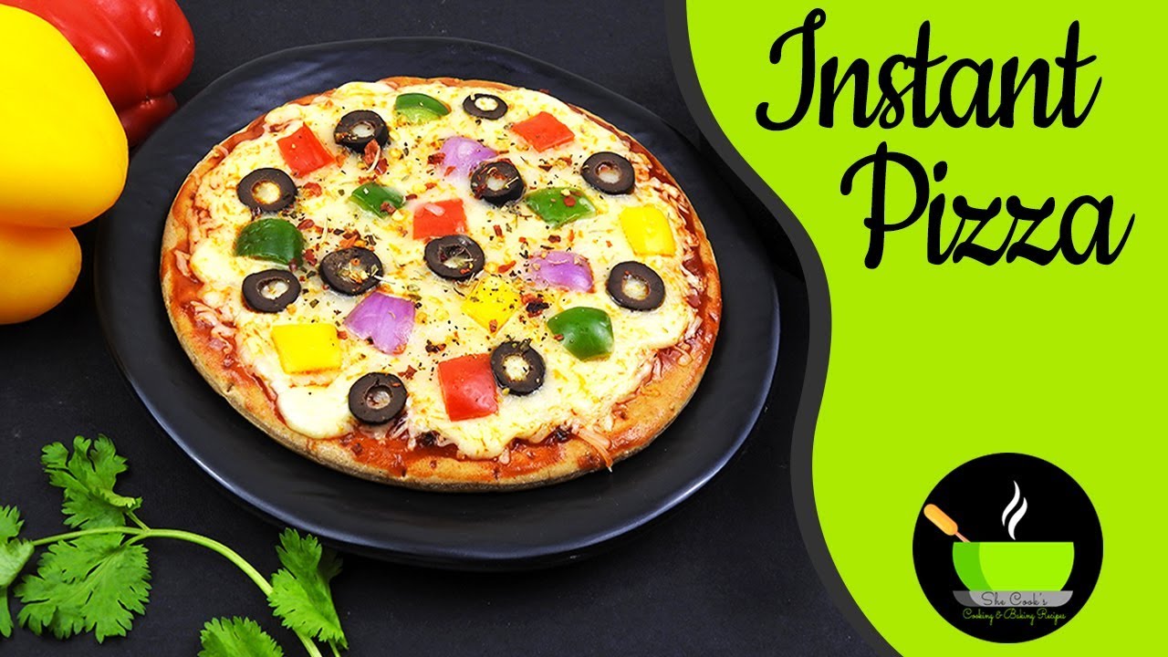 No Oven Cheese Burst  Pizza | Pizza Recipe Using Readymade Base | Pizza In 10 Minutes | She Cooks