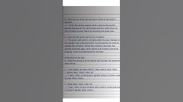 Class 11 english The Selfish Giant story exercise #@Struggling_era #subscribe