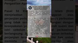 Hak Istri Atas Pelanggaran Perjanjian Perkawinan