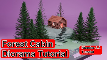 Cabin in the Woods Diorama Tutorial | Blender 4.3