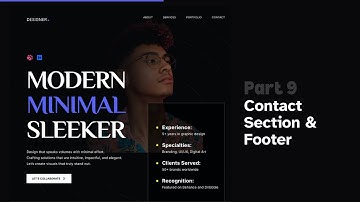 Build A Modern Portfolio Website From Scratch Using HTML, CSS & JS (Footer) - Part 9