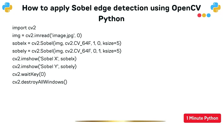 How to apply Sobel edge detection using OpenCV Python