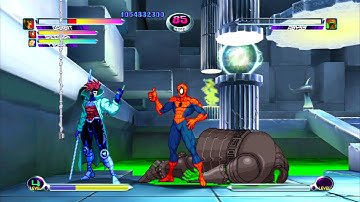 Marvel VS Capcom 2 - Gambit/Spider-Man/Tron Bonne - Expert Difficulty Playthrough