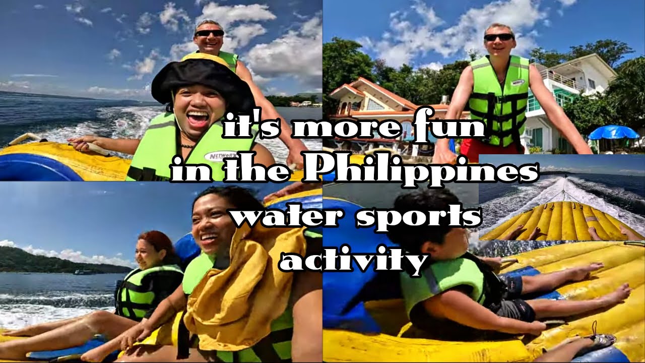 Band wagon water sports activity in Zambales Subic Bay is more fun in
