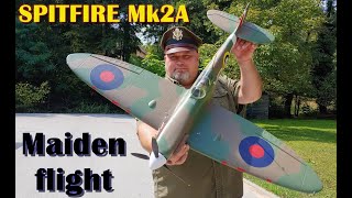 Durafly Supermarine Spitfire Mk2a WWII Fighter EPO 1100mm PNF RC plane Maiden flight